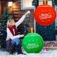 thumbnail image 5 of Bola inflable navideña de PVC de 55 cm, bola decorativa para árbol de Navidad, bolas gigantes grandes de PVC, juguete para fiesta de Año Nuevo, adornos para patio, 5 of 5