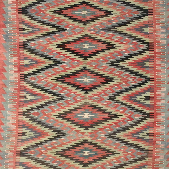 Ahgly Company Indoor Square Contemporary Camel Brown Southwestern Area Rugs, 4' Square