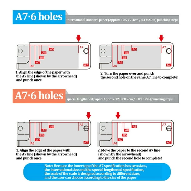 Perforateur à 2 trous avec guide de perforation pour A6 / A5 / A4