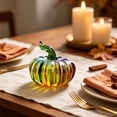 thumbnail image 4 of Mini Glass Pumpkin Figurines Collectibles for Thanksgiving, Hand Blown Glass Crystal Pumpkin Paperweight, Fall Harvest Pumpkins Decoration for Home, 4 of 6