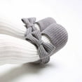 thumbnail image 2 of Xfvqtps Baby Girls Walking Shoes Knit Bowknot Hook Loop Cute Soft Sole Non Slip Indoor Mesh First Walker Shoes Summer New Baby Knitted Bow Wool Shoes Gray, 2 of 8