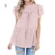thumbnail image 1 of Camisa Mujer Camisa Con Estampado De Leopardo Con Mangas Volantes Ropa De Verano, Rosa, S Kearding AP002395-01, 1 of 7