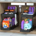 thumbnail image 3 of 2Pcs Kitchen Sink Organizer Rack Plastic Lacquered Tiered Shelf, 3 of 5
