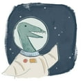 thumbnail image 2 of Vess, June Erica 12x12 White Modern Wood Framed Museum Art Print Titled - Space Dino IV, 2 of 4