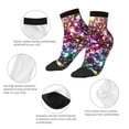 thumbnail image 5 of Fuzoiu Color Shiny Print Adult Socks, Crew Moisture-wicking Socks, Unisex Cushion Crew Socks,Casual Sports Ankle Socks, 5 of 7