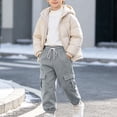 thumbnail image 6 of Cethrio Boys Cargo Sweatpants Size 10-12, Elastic Bottom Elastic Waist Casual Drawstring Athletic Joggers with Pockets Gray, 6 of 6