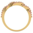 thumbnail image 5 of 0.495 ctw Wedding Band for Women - 18K yellow Gold Simulated Pink Diamond Stackable Eternity Ring, 5 of 6