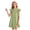 Green, variant on Girls Teens Summer Dress Floral Ruffle Sleeve Summer Dresses Flowy Casual Sleeveless Tiered Dress (4-15Y)
