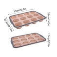 thumbnail image 3 of 12-Cup Food Grade Silicone Muffin Pan, Non-Stick Cupcake Baking Tin with Reinforced Steel Frame, Oven-Safe up to 450°F, Easy-Clean Handles(Mint Green), 3 of 3