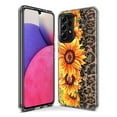 thumbnail image 3 of MUNDAZE Samsung Galaxy A72 Shockproof Clear Hybrid Protective Phone Case Yellow Summer Sunflowers Brown Leopard Honeycomb Cover, 3 of 5