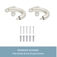 thumbnail image 5 of Kenney Curved Steel Wrap Around Room Darkening Curtain Rod, 28-48" Adjustable Length, 3/4" Dia., Brushed Nickel, 5 of 5