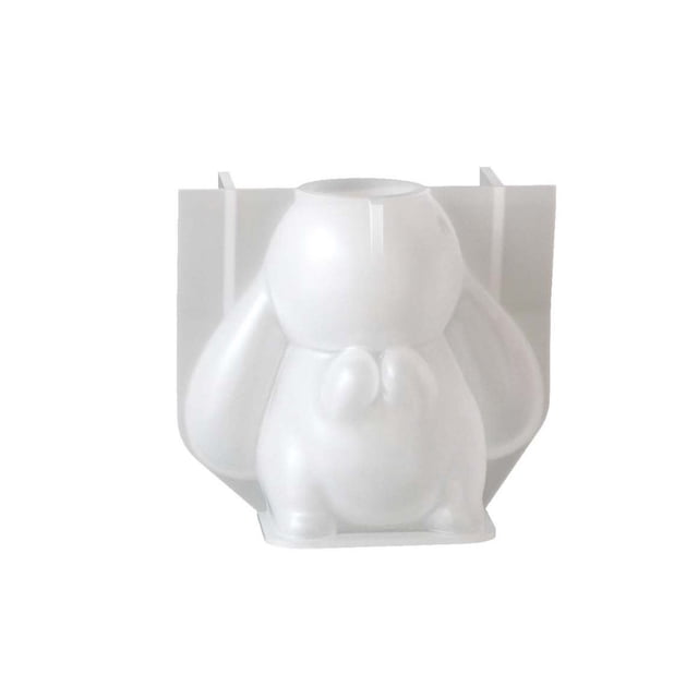 Moldes de Vela de Silicona para la Fabricación de Velas Candelabro Hueco Moldes de Resina Epoxídica Ornamento Conejo Yeso Moldes de Silicona para Artesanías Bricolaje