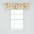 thumbnail image 2 of Ambesonne Cat Window Valance, Kitties Doing Yoga Paws, 42" x 12", Cream Orange Brown, 2 of 3