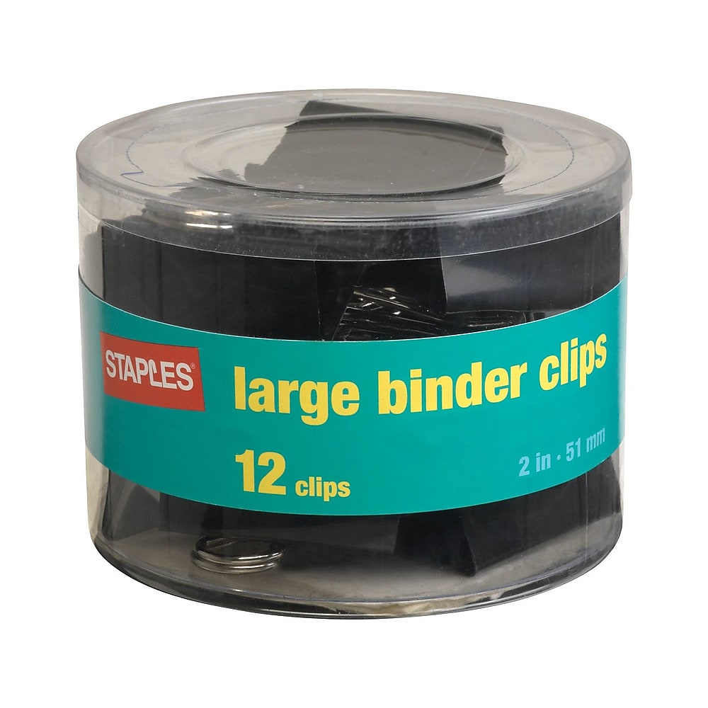Staples CLIPS BINDER LARGE 12CT FLLCSE 10669CT