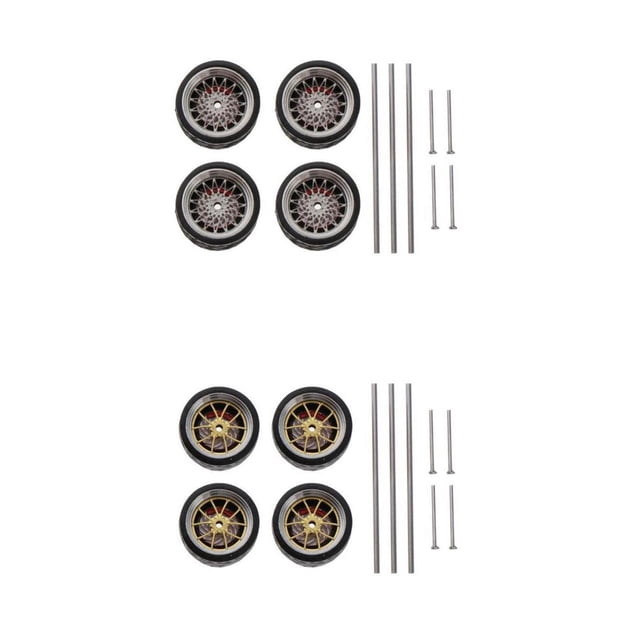 Rueda de goma de coche para modelos de coche RC 1/64, accesorio para adultos con tapas de extremos de ejes A9 A13 perfke Ruedas de vehículos modificados
