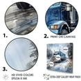 thumbnail image 3 of Designart "Wintry Trailer Truck Allure I" Truck Trailer Floater Framed Wall Art Prints, 3 of 5
