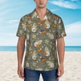 thumbnail image 5 of Picia Halloween Mummy Gnome Gentle Cotton Regular Fit Short Sleeve Casual Hawaiian Shirt for Men-Large, 5 of 8