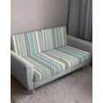 thumbnail image 3 of Light Blue Striped Couch Cushion Covers Stretch, Washable Sofa Seat Covers Individual Seat Cushion Sofa Slipcovers Farmhouse Thin Line Modern Abstract Art Couch Cover Furniture Protector S-1PCS, 3 of 7
