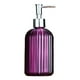 thumbnail image 1 of Dispensador de jabón de vidrio de 400 ml, vacío, botella de líquido con bomba, dispensador de gel de ducha, Violeta, 1 of 9