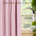 thumbnail image 5 of Rosnek 2 Panels Blackout Tiers Curtain for Small Window Rod Pocket Kitchen Curtains Room Darkening Short Curtains for Bedroom, Pink, 5 of 7