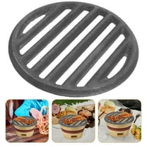 LULULION Black Cast Iron Fire Grate for Outdoor Grill with Heat Distribution
