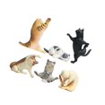 thumbnail image 1 of 6/Set Kawaii Funny Yoga Cat Figures Statues Animal Figurines Educational Learning Learning Gifts, 1 of 5