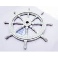 thumbnail image 2 of Wooden Ship Wheel (Antique White - Random Sketch Pattern) - (42 Inches), 2 of 5