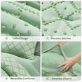 thumbnail image 3 of Vccoem 7-Piece Queen Comforter Set Bed in a Bag - Green Boho Tufted Luxury Bedding Set, Ultra Soft & Breathable All Season Comforter with Sheets & Pillowcases, 3 of 9