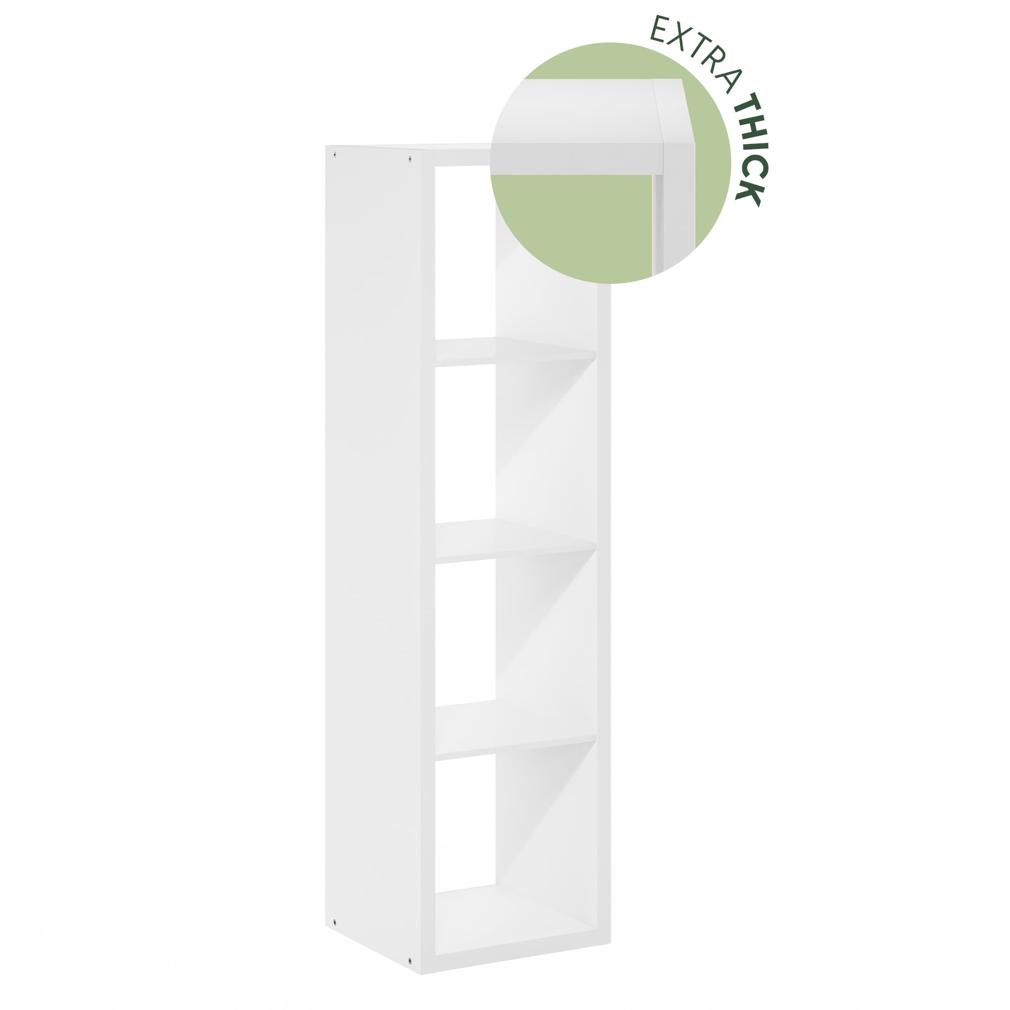 Furinno CUBICLE Open Back Decorative Verticle Cube Storage Organizer in White