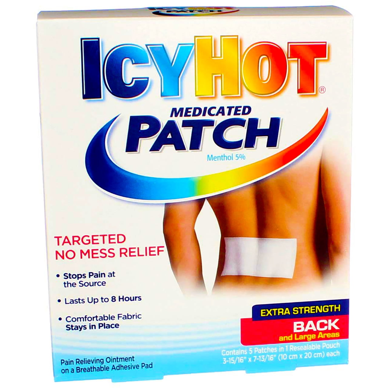 ICY HOT Medicated Patches Extra Strength Large (Back) 5 Each