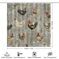 thumbnail image 2 of Chickens And Roosters 4 Piece Bathroom Rug Set with Shower Curtain with Rugs Toilet Lid Cover And Bath Mat Rustic Modern Farmhouse Animal Chicken Waterproof Fabric Bath Curtain for Bathtub Decor, 2 of 8