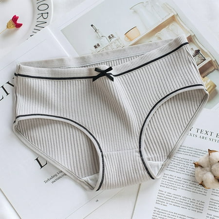 TureClos Women Elastic Sexy Underwear Girl Cotton Briefs Breathable Moisture Wicking Panty Daily Underwear