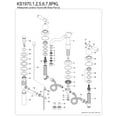 thumbnail image 6 of Kingston Brass KS1976PKL Duchess Widespread Bathroom Faucet with Brass Pop-Up, Polished Nickel, 6 of 8