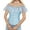 Sky Blue, variant on BLTIBY Women's Off Shoulder Boned Overbust Corset Bustier Lace Up Lingerie Bodyshaper Tops Waist Wrapped Lingerie Cincher Green S