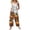 03#Yellow, variant on Women's Halloween Costume Jumpsuit Loose Fit Wide Leg Romper Overalls with Pockets, Happy Halloween Fall Harvest Festival Party Outfit 2XL