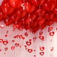 thumbnail image 4 of 100 piezas/juego de colgantes de globos con lentejuelas láser en forma de corazón rojo para el Día de San Valentín, decoración romántica para bodas, suministros para fiestas de cumpleaños, 4 of 5
