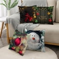 thumbnail image 3 of Fundas de almohada de Navidad para sofá, decoración del hogar, adorno de árbol de Navidad, muñeco de nieve, bolas, 40 cm, 45 cm, 50cm, 3 of 4