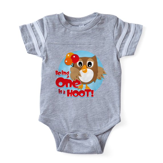 CafePress - Owl 1St Birthday - Cute Infant Baby Football Bodysuit