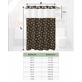 thumbnail image 6 of No Hook Shower Curtain with Snap in Liner, Black Halloween Evil Ghost Smiling Face Graffiti Hotel Shower Curtains for Bathroom, Washable Shower Curtain Liner Set with Mesh Top Window, 72”x78”, 6 of 6