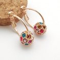 thumbnail image 3 of Joyería colorida al por mayor de los pendientes del aro de la bola de cristal del Rhinestone modificado para requisitos particulares para las mujeres Sincero Hogar, 3 of 6