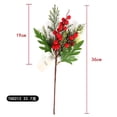 thumbnail image 1 of Nvzi 12 ramas de agujas de pino artificiales, púas de pino de vegetación falsa navideña con tallos de bayas rojas, ramitas de pino de Norfolk de vegetación falsa para manualidades de bricolaje, H, 1 of 3