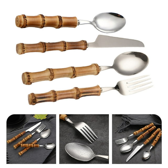 IFANLANDOR 1 Ensemble Couverts de Cuisine Poignée Ergonomique en Acier Inoxydable pour Mariage Fête