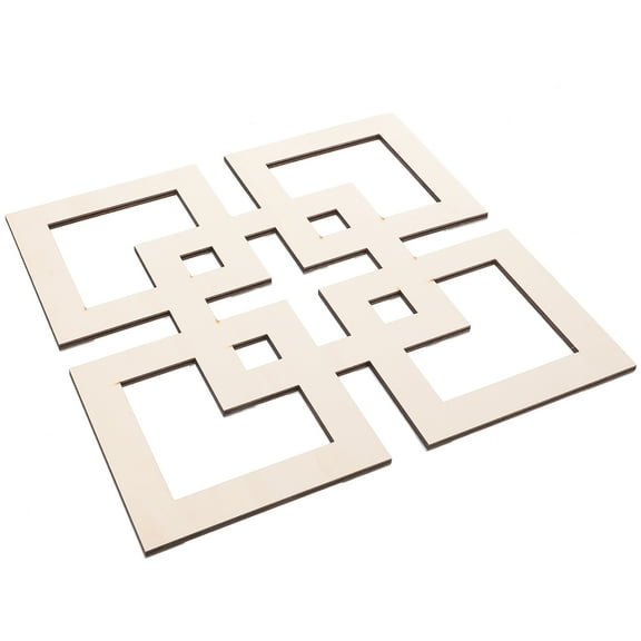 VERDANVERSE 1Set Modern Basswood Wall Art for Room Decor Wall 11.79x11.79in