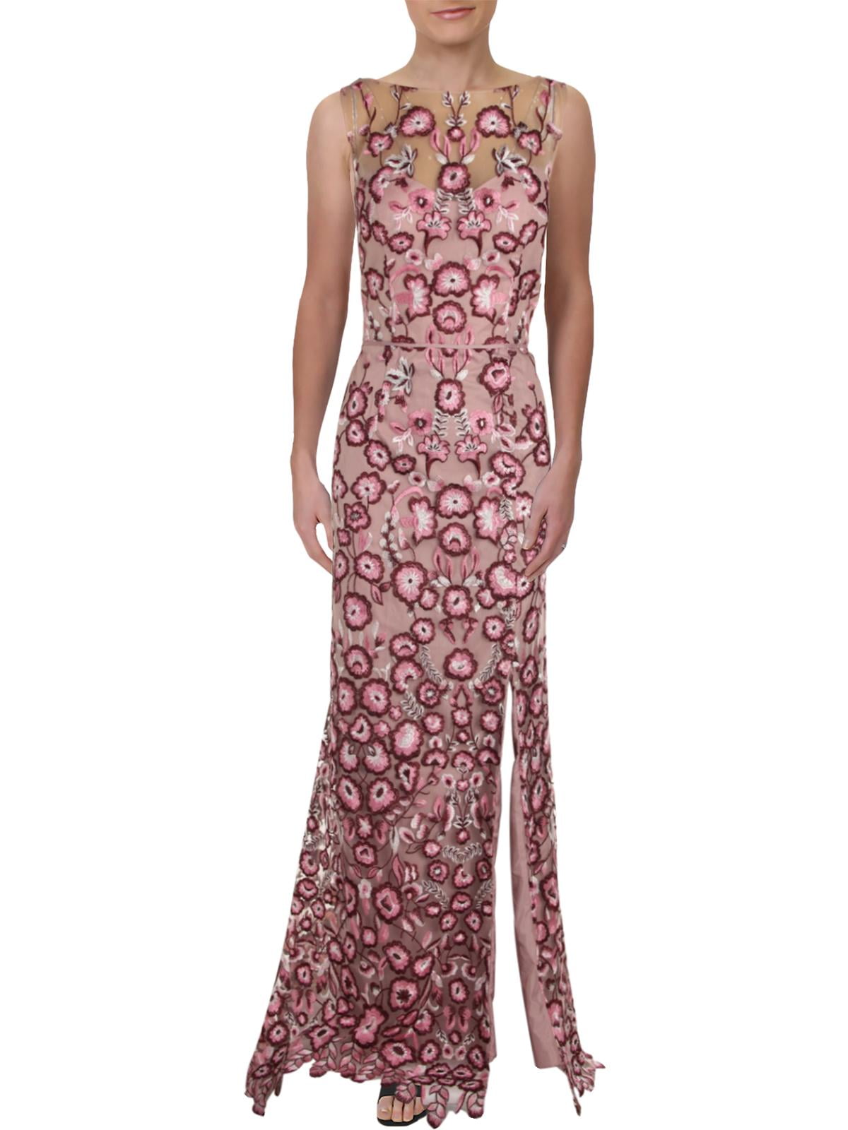 Js Collections - JS Collections Womens Floral Illusion Evening Dress - Walmart.com - Walmart.com