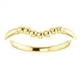 thumbnail image 3 of FB Jewels 14K Yellow Gold Beaded Contour Stackable Ring, 3 of 3