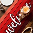 thumbnail image 3 of Table Runners 70 Inches Long Dress Scarves, Red Wooden Grain Farmhouse Coffee/Dining/Kitchen Table Decor, Holiday Table Runner, Farmhouse Ombre Wood Stripes Rustic 13x70 Inch, 3 of 9