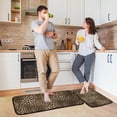 thumbnail image 6 of Leopard Print Kitchen Rugs Sets of 2 Non Slip Kitchen Mat Animal Print Polyester Area Rugs Set Floor Mats Washable Carpet Mat Comfort Standing Mat for Kitchen Laundry Sink Office, 6 of 6
