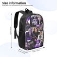 thumbnail image 4 of Rhea Ripley Backpack 17 Inch Cute Cartoon Casual Students Laptop Bags Bookbag Lightweight Travel School Shoulder Bag Daypack, 4 of 8
