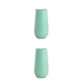thumbnail image 3 of Yuarrent Copas de cóctel de doble capa, flauta de champán irrompible de acero inoxidable, suministros para fiestas, vaso de vino, Viridiscencia arpox.180ml 2piezas, 3 of 6