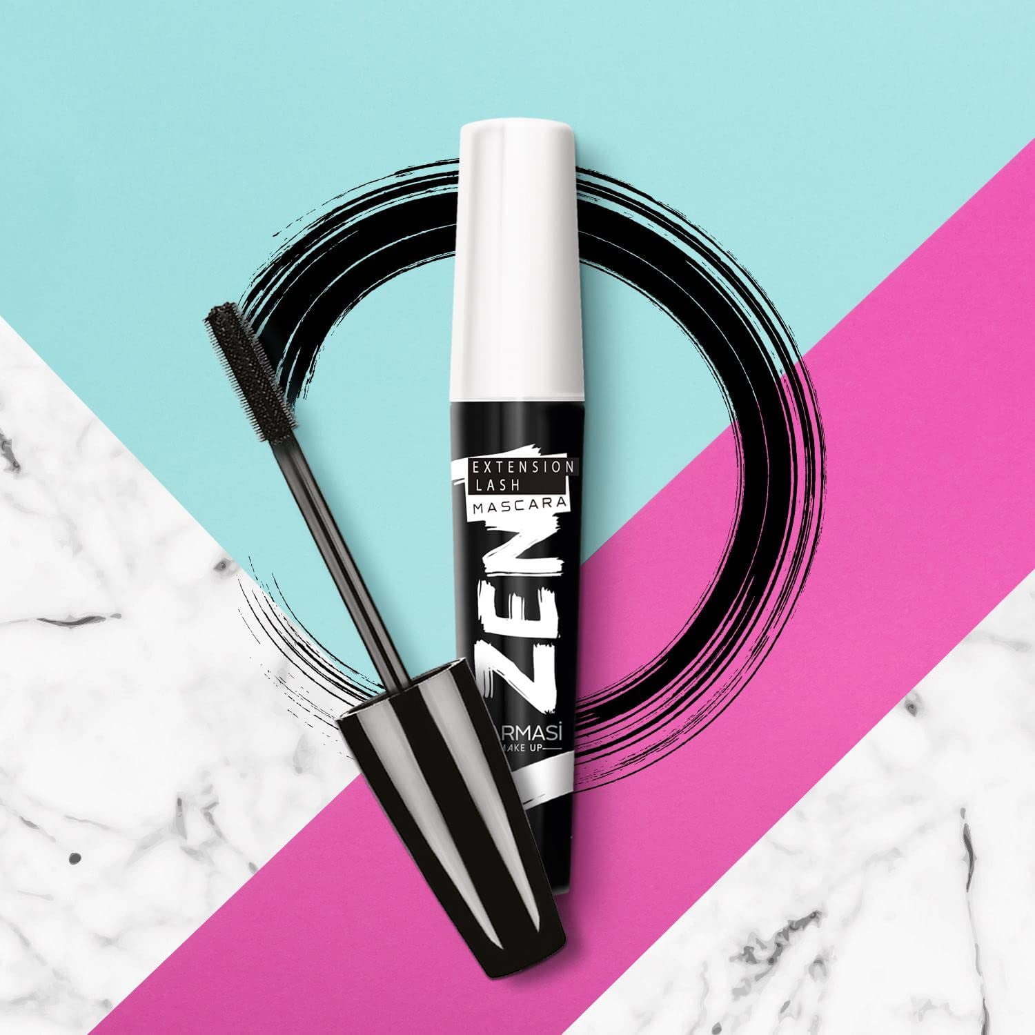 Farmasi Zen Extension Lash Mascara, Blackest Black, Intense Length & Volume, No Flaking, No Smudging, 0.27 fl oz (8 ml)